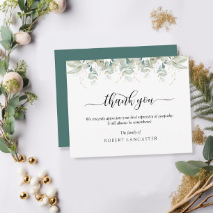 Funeral Thank You Note, Airy Greenery Card