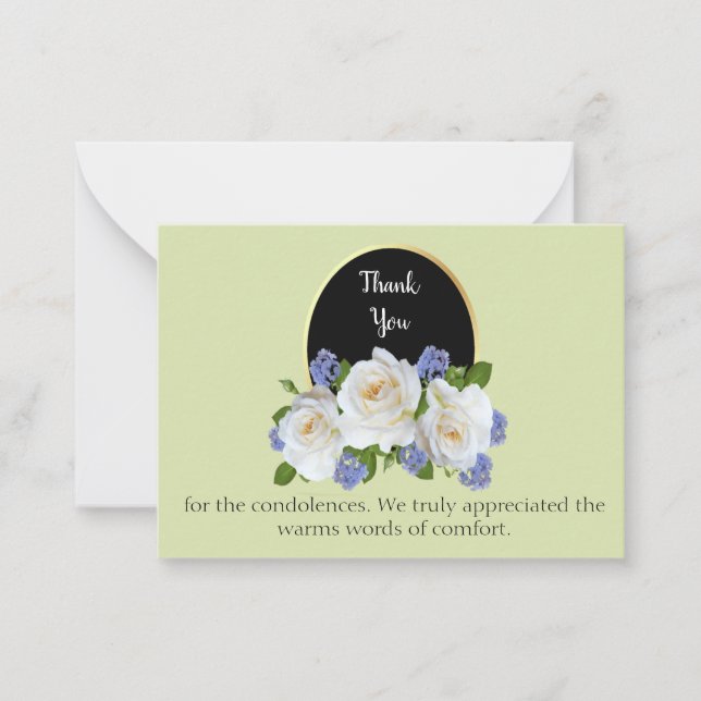 Funeral Thank You Note Card (Front)
