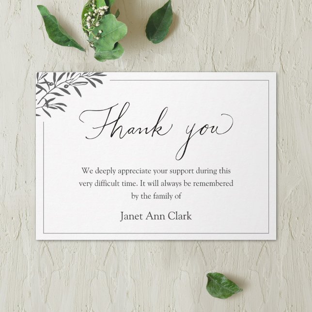 Funeral Thank You Note Card (Creator Uploaded)