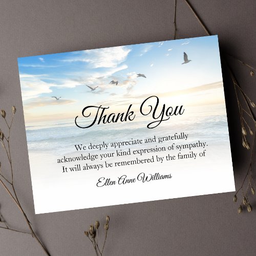 Funeral Thank You Note Grief Nature  Bereavement