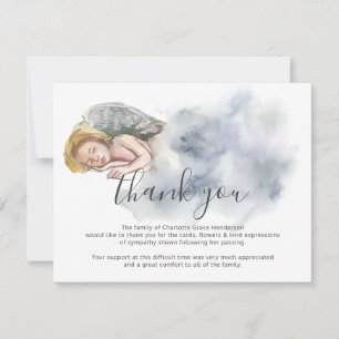 Funeral Thank You Note Sleeping Girl Angel