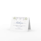 Funeral Thank You Note, White Floral and Greenery