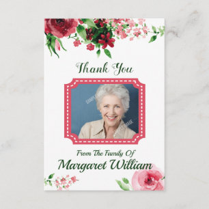 Funeral Thank You Photo Card