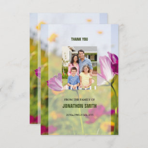 Funeral Thank You Photo Card