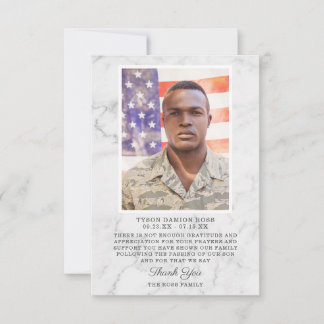 Funeral Thank You | Photo Keepsake Card