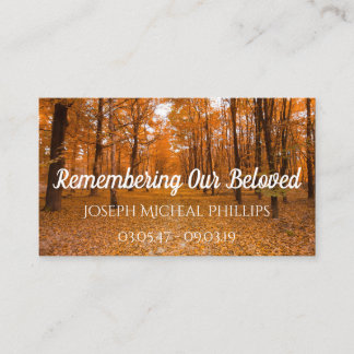 Funeral Thank You | Remembrance Card. Enclosure Card