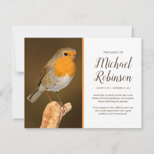 Funeral Thank You   When Robin's appear Card