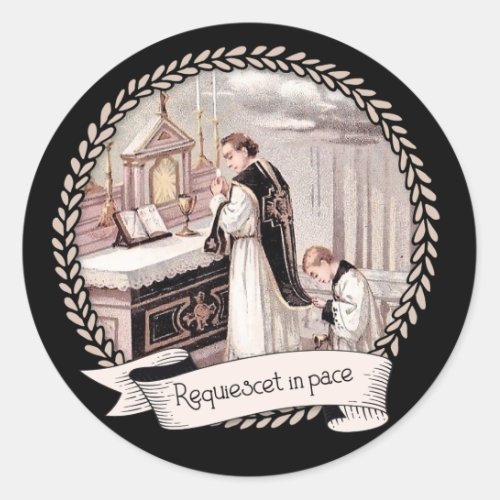 Funeral Traditional Latin Mass Catholic  Classic Round Sticker