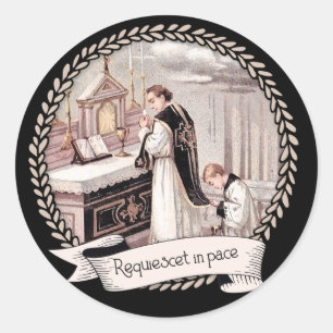 Funeral Traditional Latin Mass Catholic Classic Round Sticker