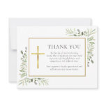 Funeral Watercolor Greenery Christian Thank You Card Funeral Watercolor Greenery Christian Thank You Card