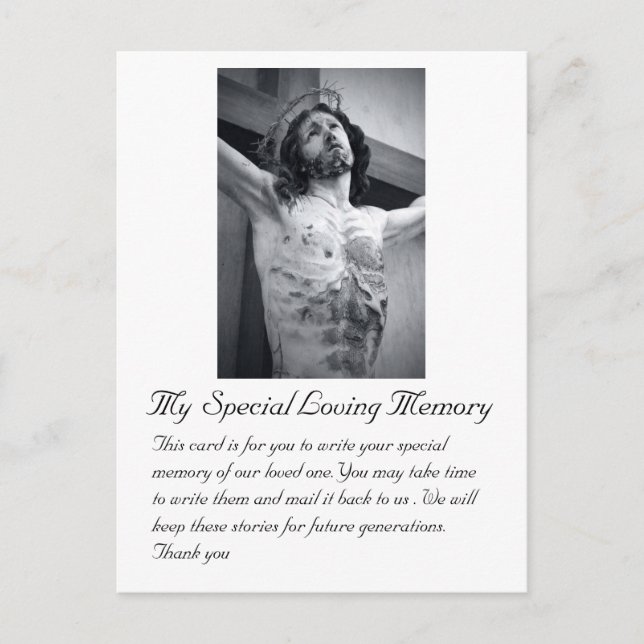 Funeral Wedding Special Memory Card (Front)