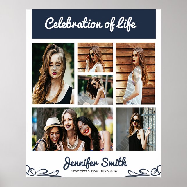 Funeral Welcome Poster Collage (Front)