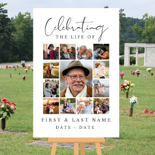 Funeral Welcome Sign: Celebration of Life Photo Foam Board