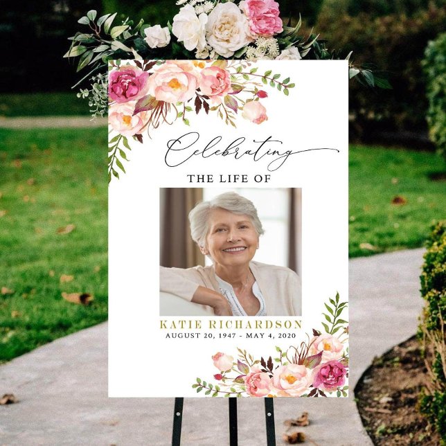 Funeral Welcome Sign Celebration of Life Poster  (Creator Uploaded)