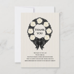 Funeral Wreath Thank You Card