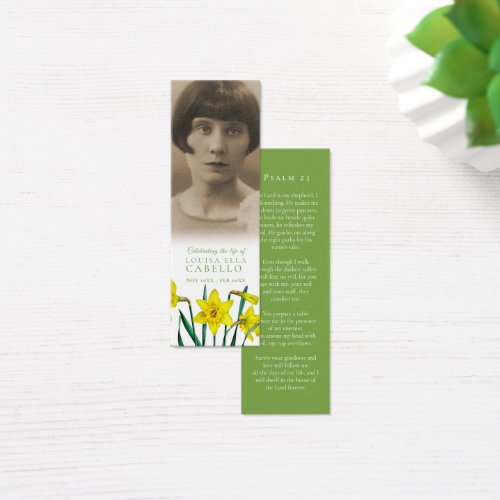 Funeral yellow spring daffodil poem photo bookmark