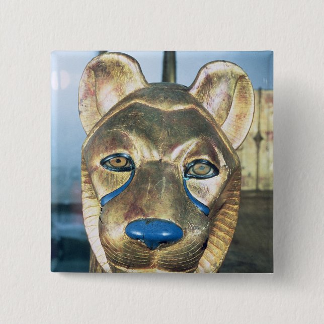 Funerary bedhead in the form of a lion button (Front)