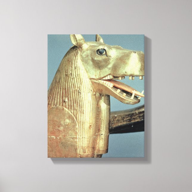 Funerary bedhead in the form of the goddess canvas print (Front)