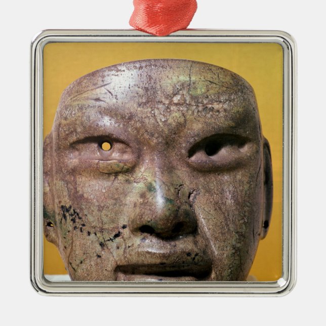 Funerary mask, Olmec, from Mexico Metal Ornament (Front)