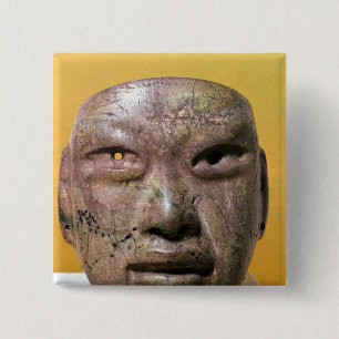 Funerary mask, Olmec, from Mexico Pinback Button