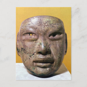 Funerary mask, Olmec, from Mexico Postcard