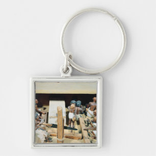 Funerary model of a carpentry workshop keychain