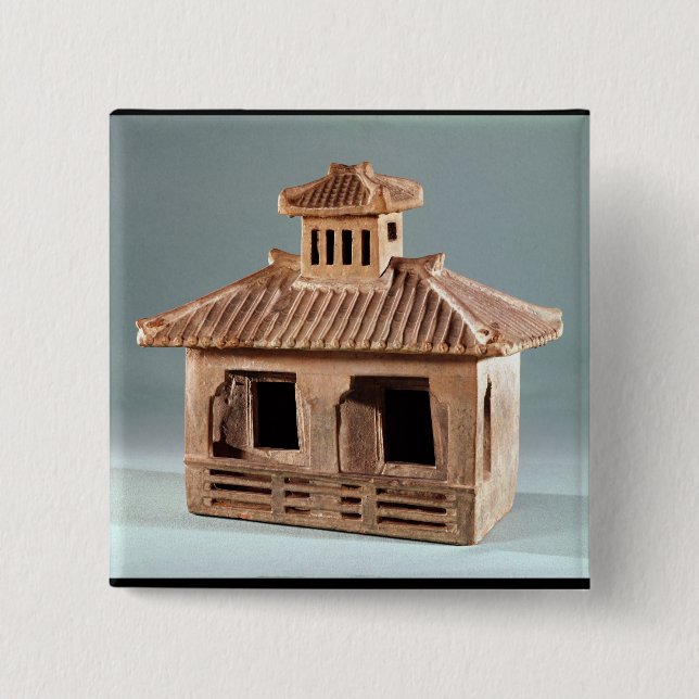 Funerary model of a house, Han Dynasty Button (Front)