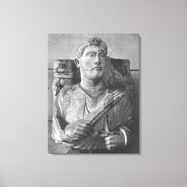 Funerary relief of Jarhai, from Palmyra, Syria Canvas Print (Front)