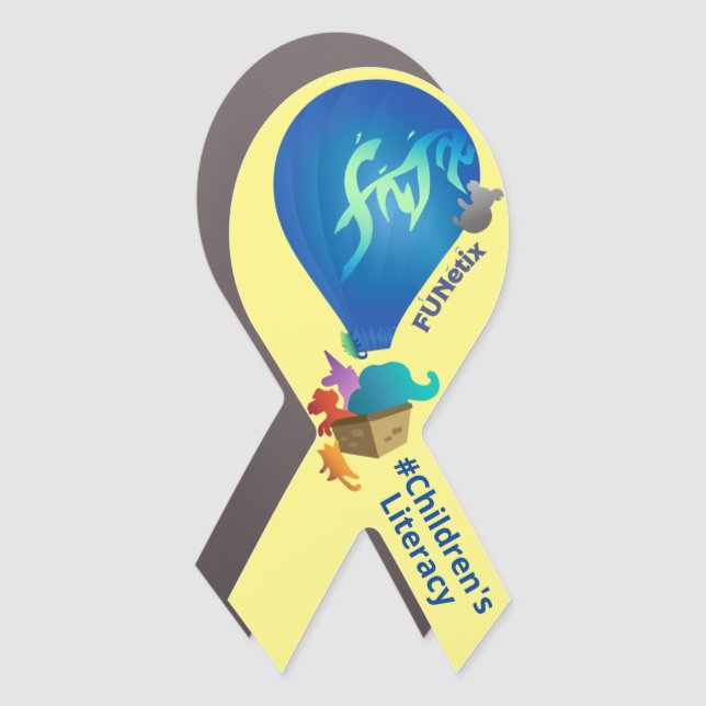 FUNetix Children's Literacy Car Ribbon Magnet (Front)
