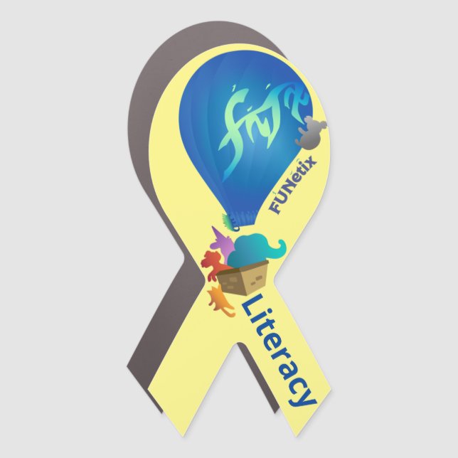 FUNetix Children's Literacy Car Ribbon Magnet (Front)