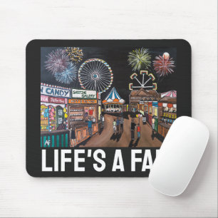 Funfair at Night Painting by Alfred Fox Mouse Pad