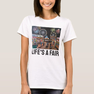 Funfair at Night Painting by Alfred Fox T-Shirt