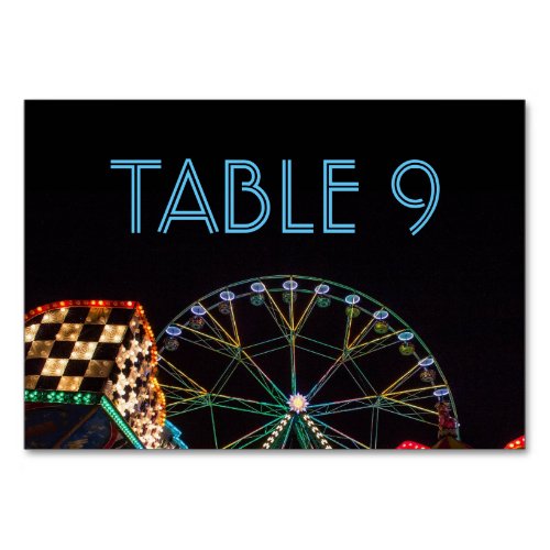 Funfair at Night Table Number