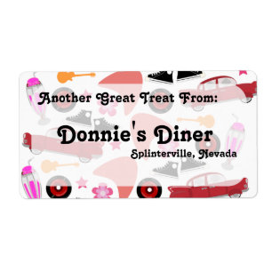 Funfy Fifties Pattern Label