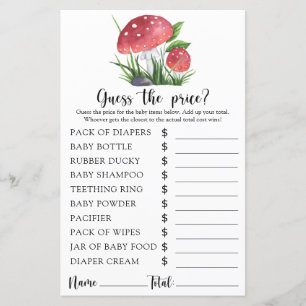Fungi baby shower - Guess the price! Game