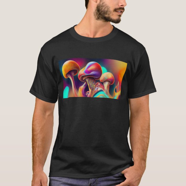Fungi Colorful Mycology Mushroom Dream Abstract My T-Shirt (Front)