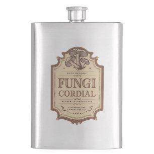 Fungi Cordial Halloween Party Vintage Flask