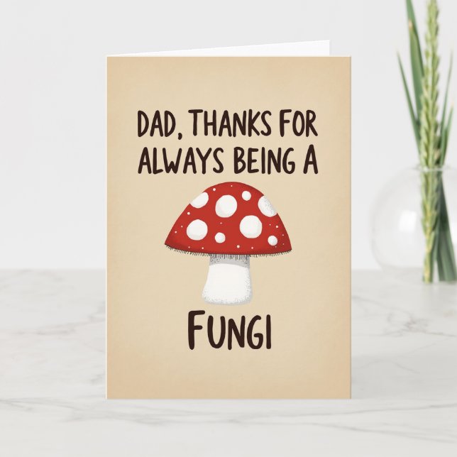 Fungi Fathers Day Mushroom Card (Front)