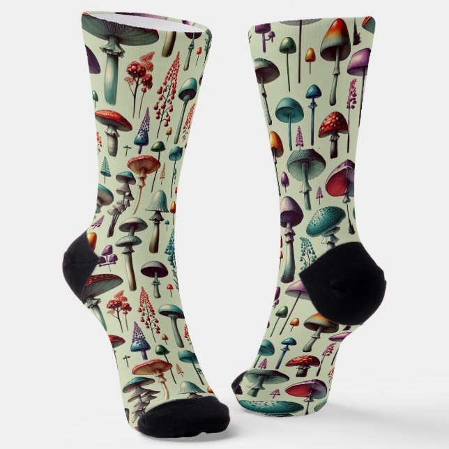 Fungi Forest Socks (Angled)