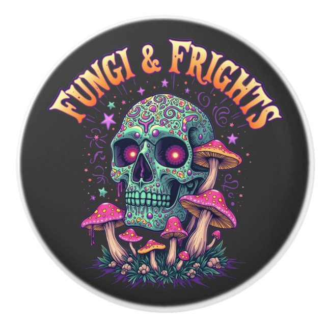 Fungi & Frights  Ceramic Knob (Front)