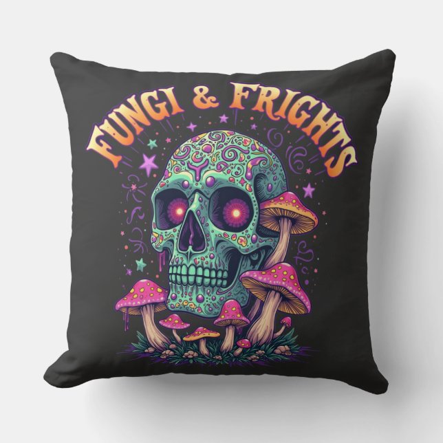 Fungi & Frights  Throw Pillow (Front)