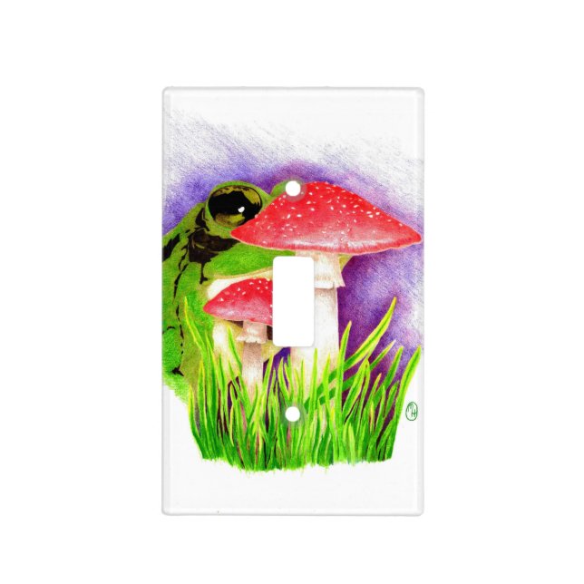 "Fungi Frog" Light Switch Cover (Front)