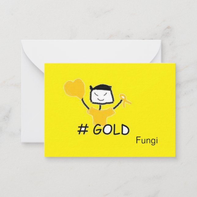 Fungi #Gold Note Card (Front)