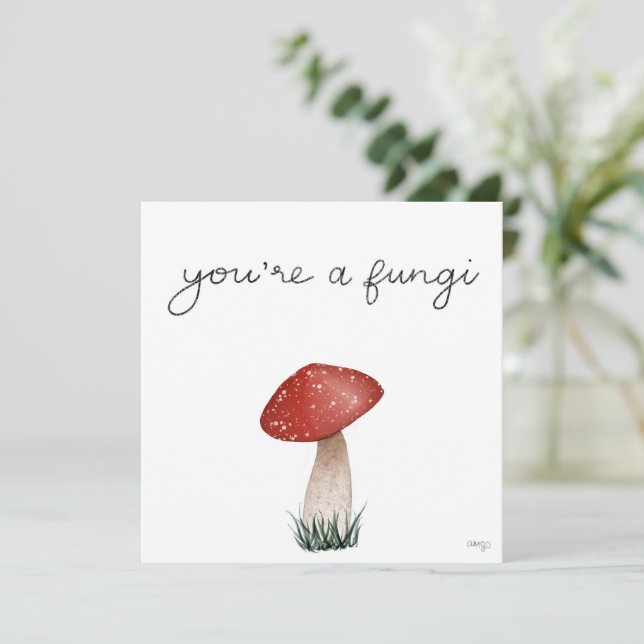 Fungi Greeting Card (Standing Front)
