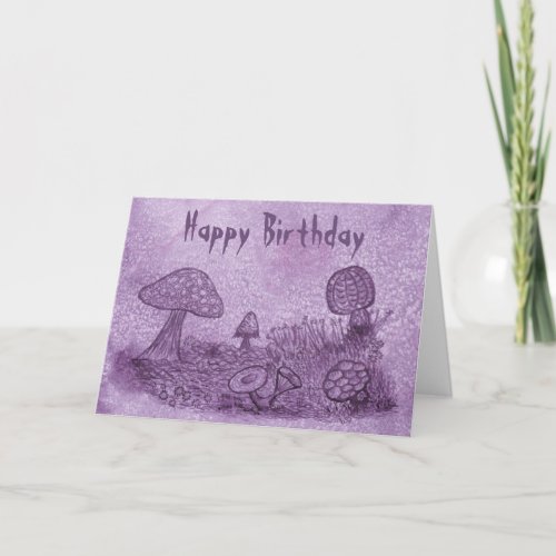 Fungi Meadow Birthday Card