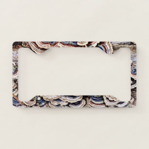 Fungi on Wood License Plate Frame