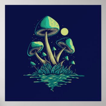 Fungus By The River Forest Mushroom Illustration Holder by ReligiousStore at Zazzle
