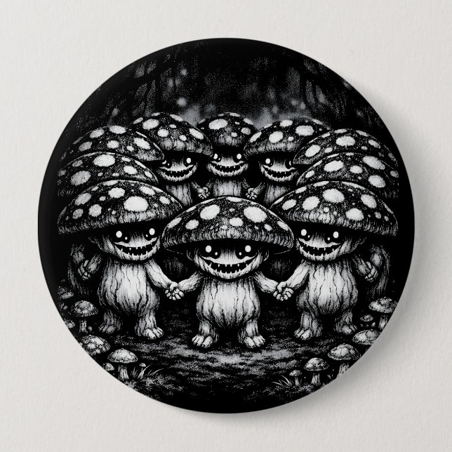Fungus Folk •  Forest Creatures by BurnsInHell Button (Front)