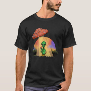 Fungus Magic Psilocybin Mushrooms Alien UFO T-Shirt