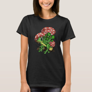 Fungus Magic Psilocybin Mushrooms Frog Graphic T-Shirt
